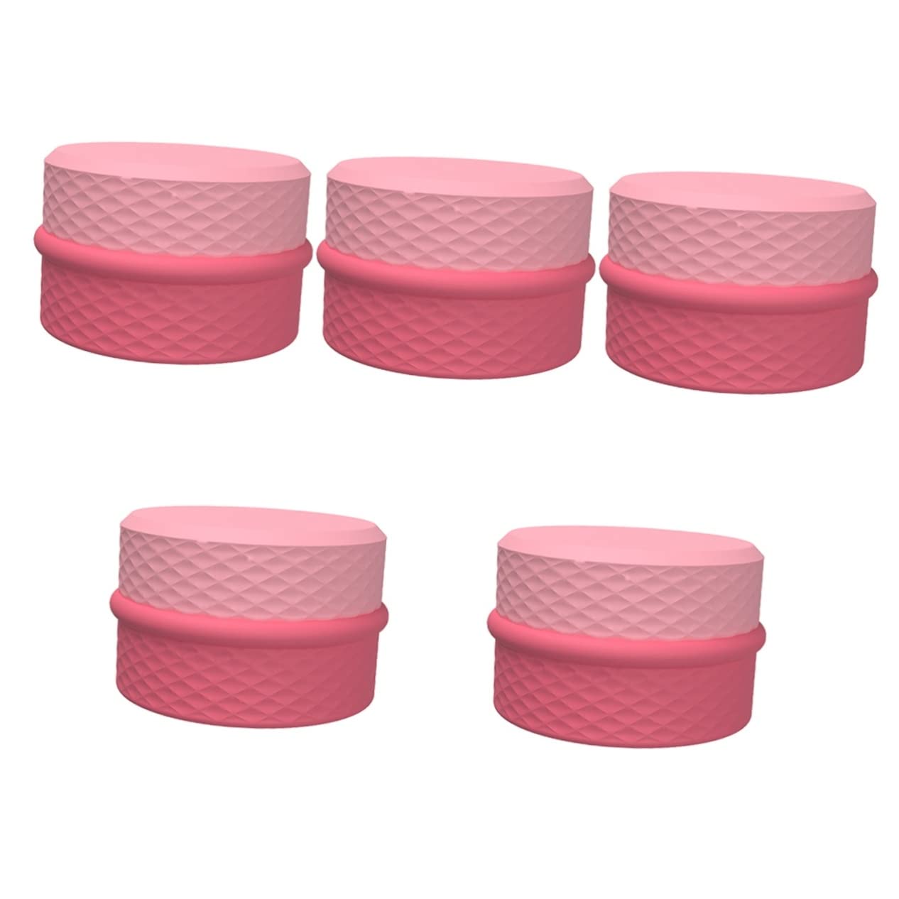 Beaupretty 5-Piece Silicone Travel Bottles Set - Leak-Proof Toiletry Containers with Lids for Shampoo, Lotion & Cosmetics | Portable Cosmetic Storage Jars for Airplane, Gym & Vacation Travel Accessories