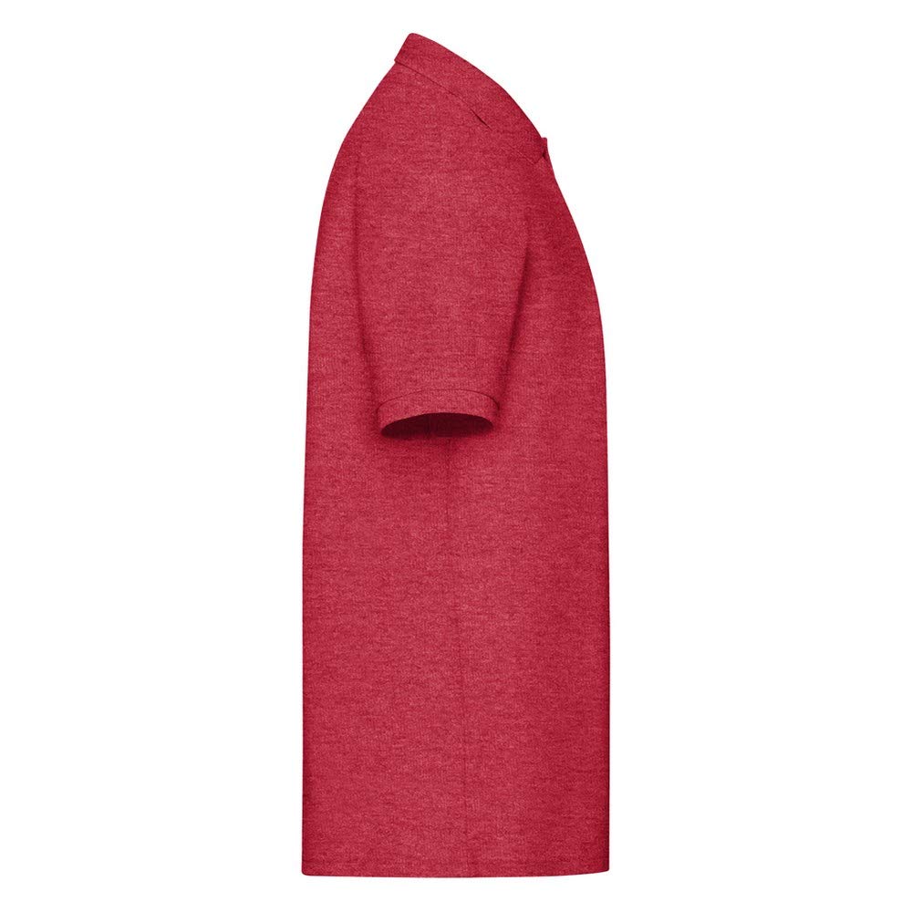 Fruit of the Loom Men's 65/35 Cotton Polyester Pique Short Sleeve Polo Shirt - Medium, Burgundy Red - Comfortable Casual Wear for Office, Golf & Everyday Outfits