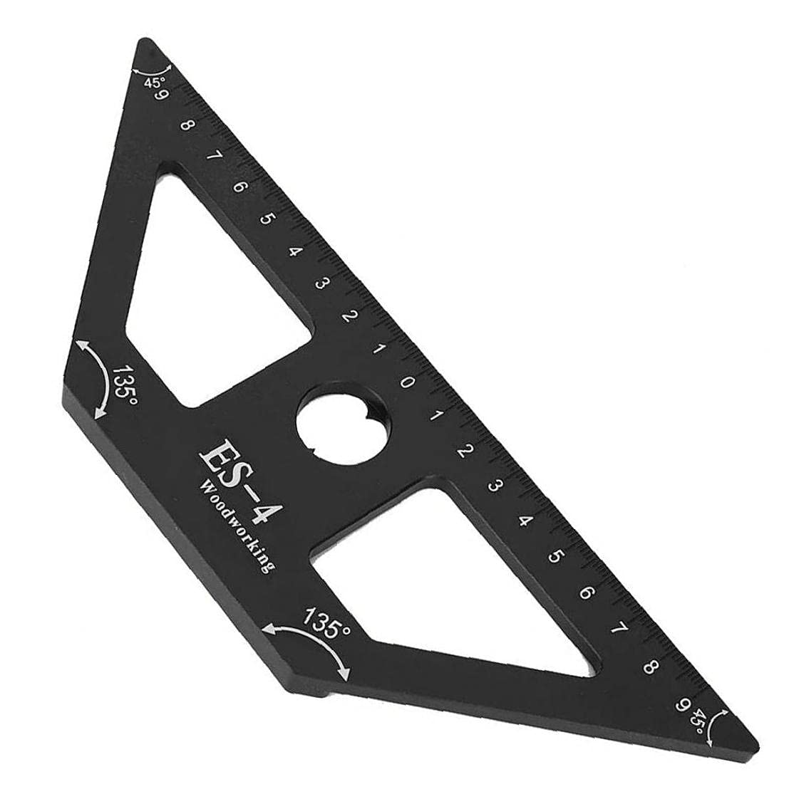 45° Bumper Angle Ruler ES-4 - Precision Woodworking Measuring Tool & Caliper for Carpentry, DIY Projects, and Furniture Making