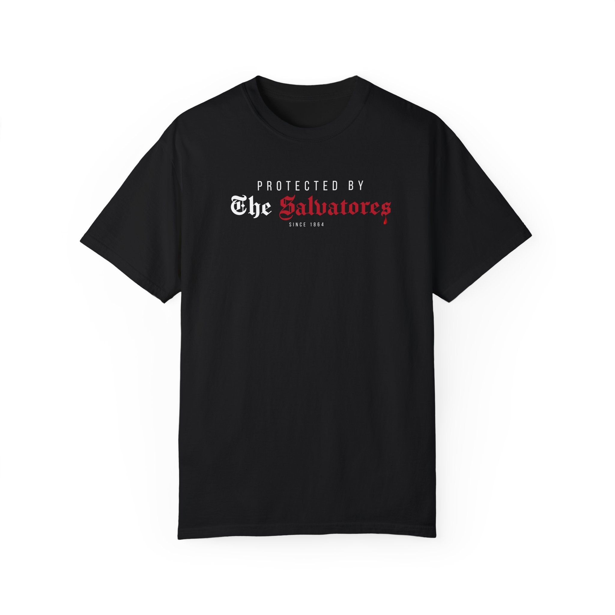 Protected by The Salvatores T-Shirt | Vintage Gothic Graphic Tee | Men's & Women's Casual Shirt | Perfect for Halloween, Cosplay & Vampire Diaries Fans