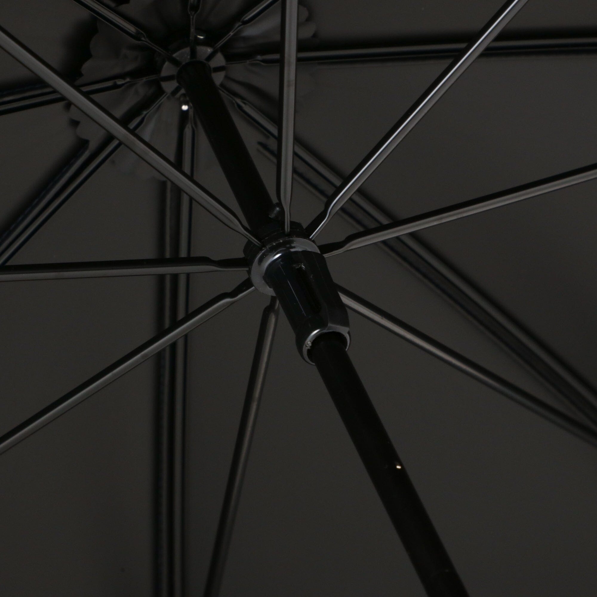 50cm Navy Blackout Piping Long Umbrella - Windproof & Waterproof for Outdoor, Travel, and Daily Commute