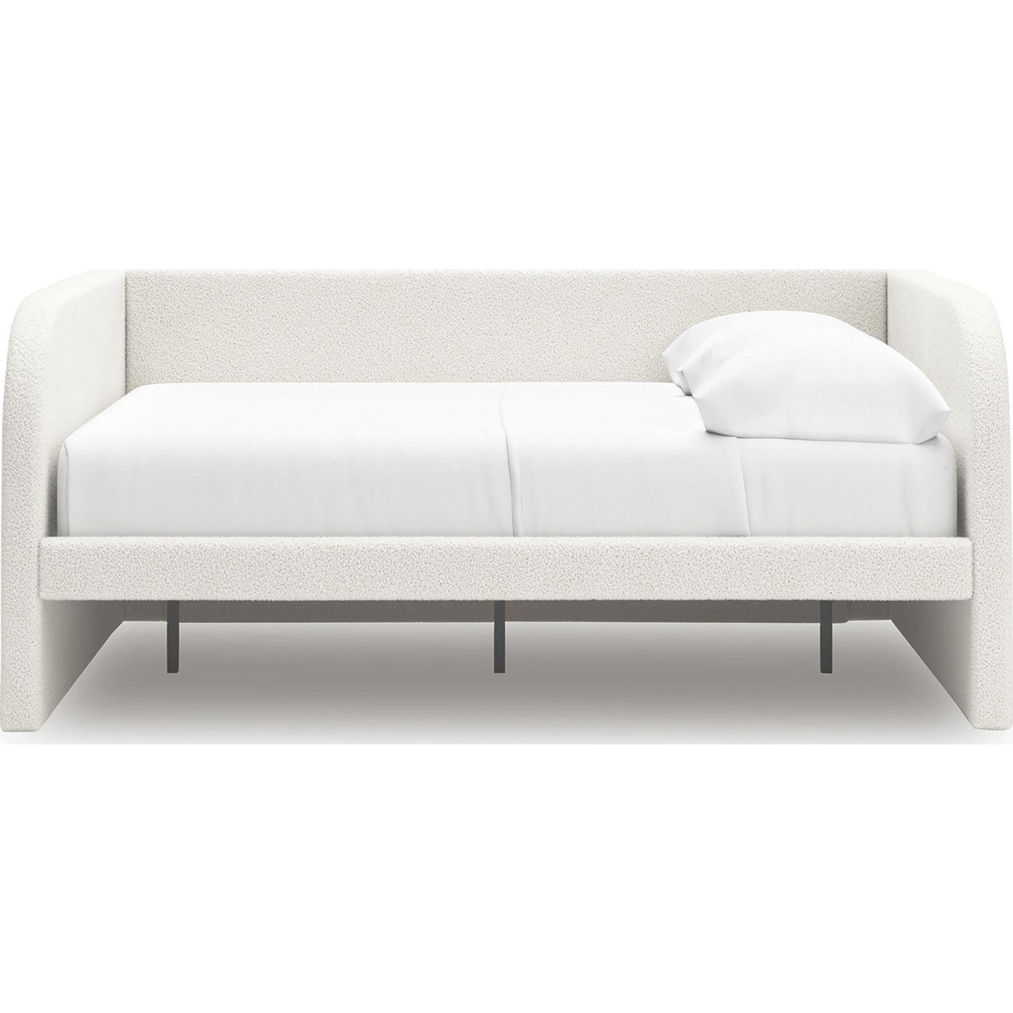 Arloster Daybed in Tan/White - Modern Sofa Bed for Living Room, Guest Room & Small Spaces