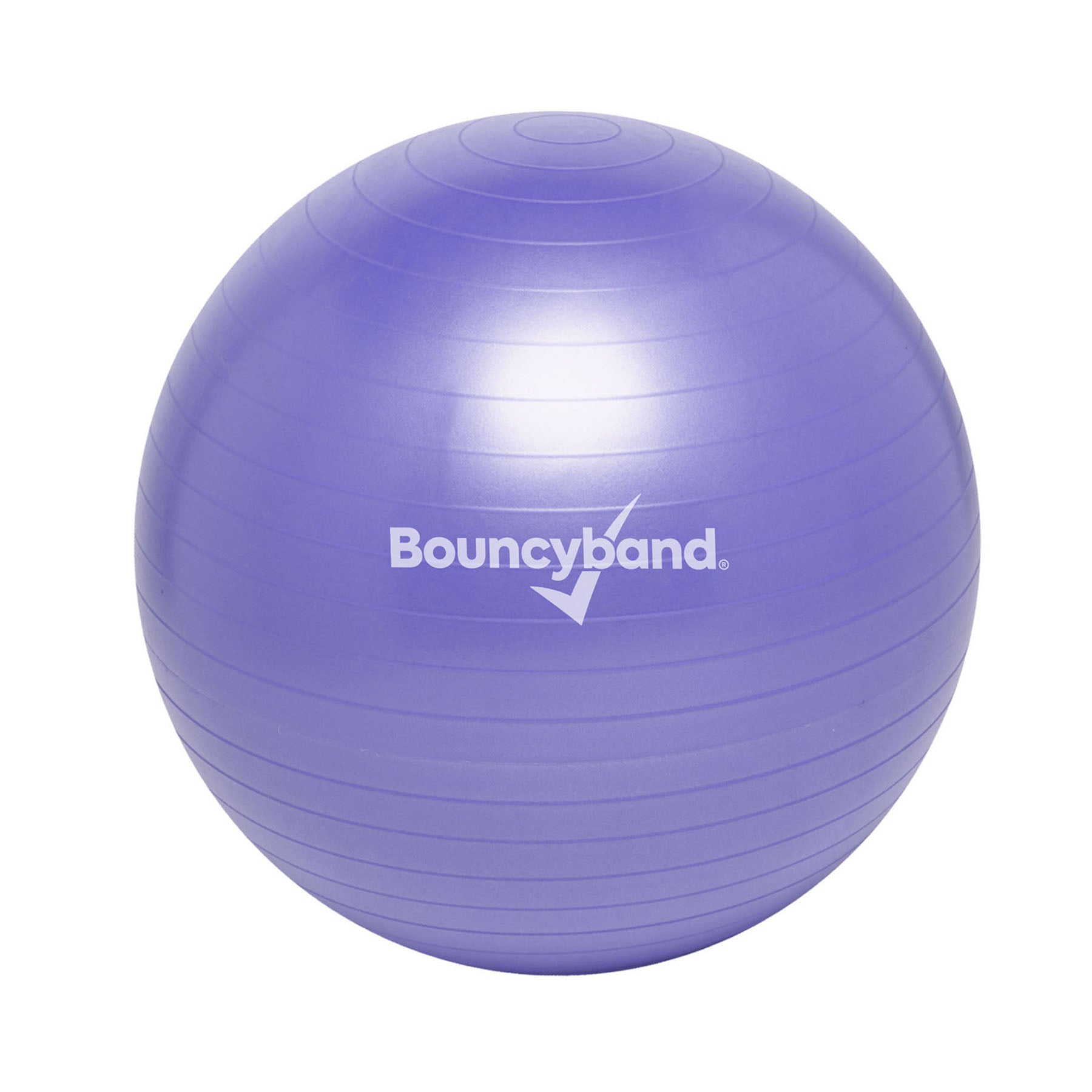 Bouncyband® 65cm Vibrant Purple Balance Ball - Exercise Stability Ball for Home & Office, Improve Posture & Focus - Perfect for Yoga, Pilates, and Active Sitting at Work or School