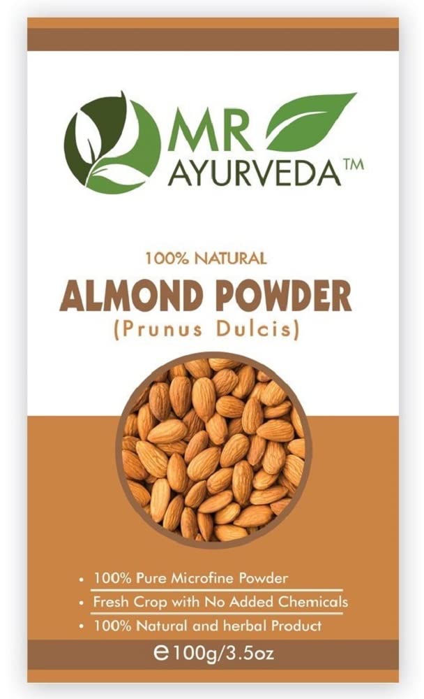 MR Ayurveda 100% Organic Masoor Dal Powder & Almond Powder Combo (200g) - Gluten-Free, Vegan Protein Source for Smoothies, Baking & Skin Care