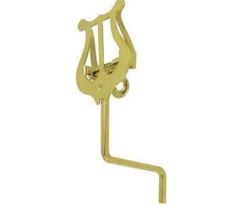APM 517GB Saxophone Lyre - Gold Plated Sheet Music Holder for Alto/Tenor Sax - Perfect for Marching Band & Live Performances