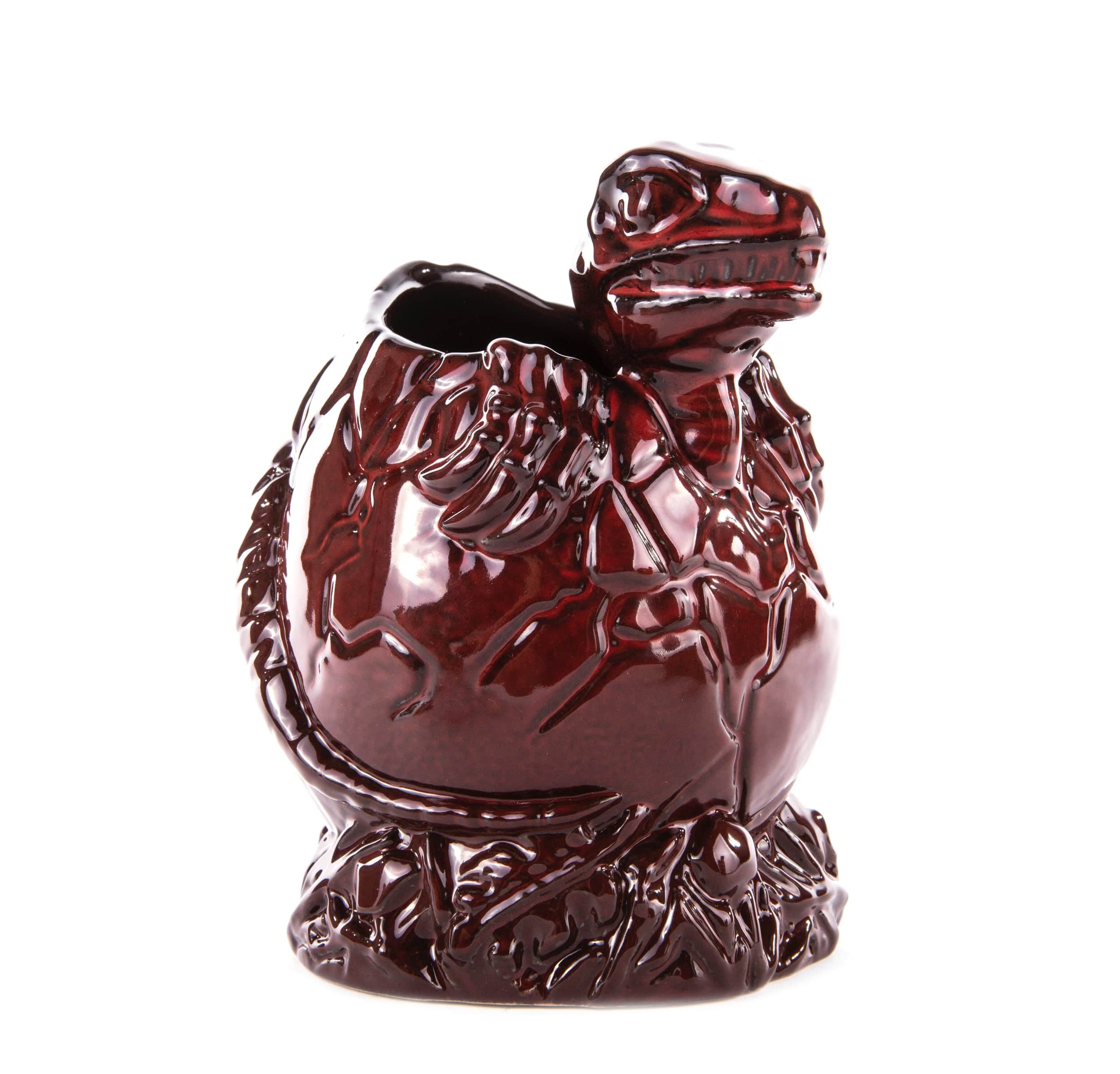 Jurassic Park Baby Raptor Tiki Mug - Lava Glow Ceramic Collectible Cup for Movie Fans, Dinosaur Enthusiasts - Perfect for Themed Parties, Home Decor & Gift Giving