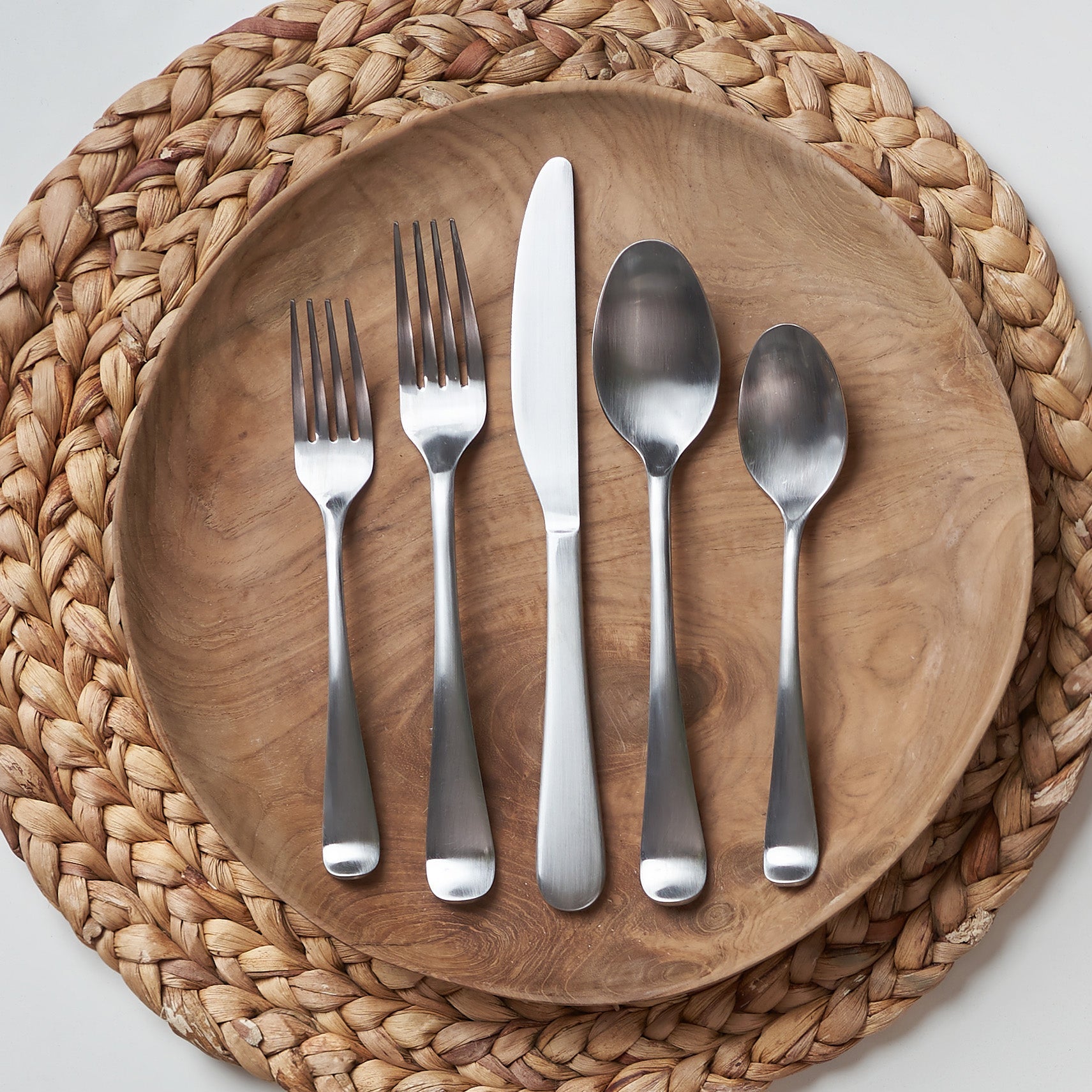 Rhiannon 45-Piece Stainless Steel Flatware Set - Elegant Satin Finish Dinnerware for Formal Dining, Wedding Gifts & Special Occasions