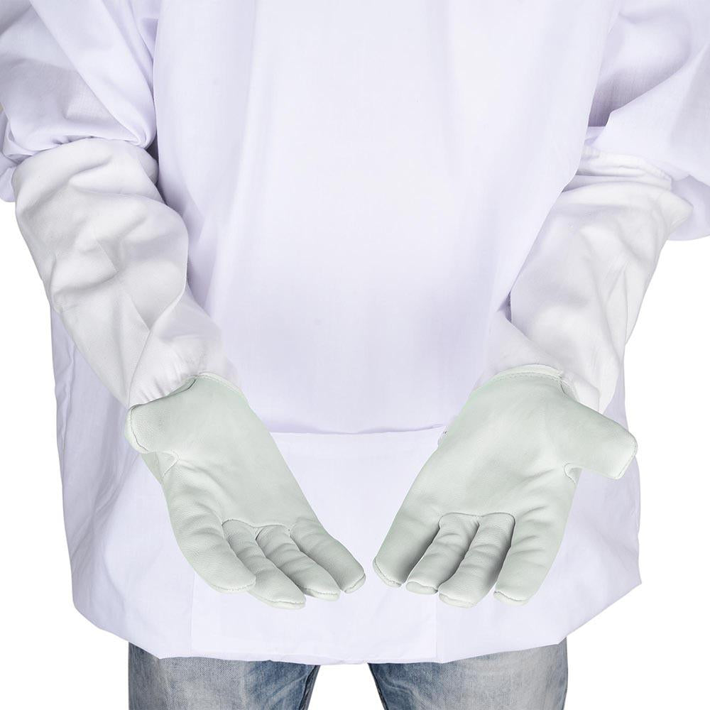 TheLAShop XL Beekeeping Gloves - Premium Goatskin Protective Gloves with Long Sleeves for Beekeepers & Honey Harvesting | Ideal for Apiary Work, Hive Inspection & Bee Handling
