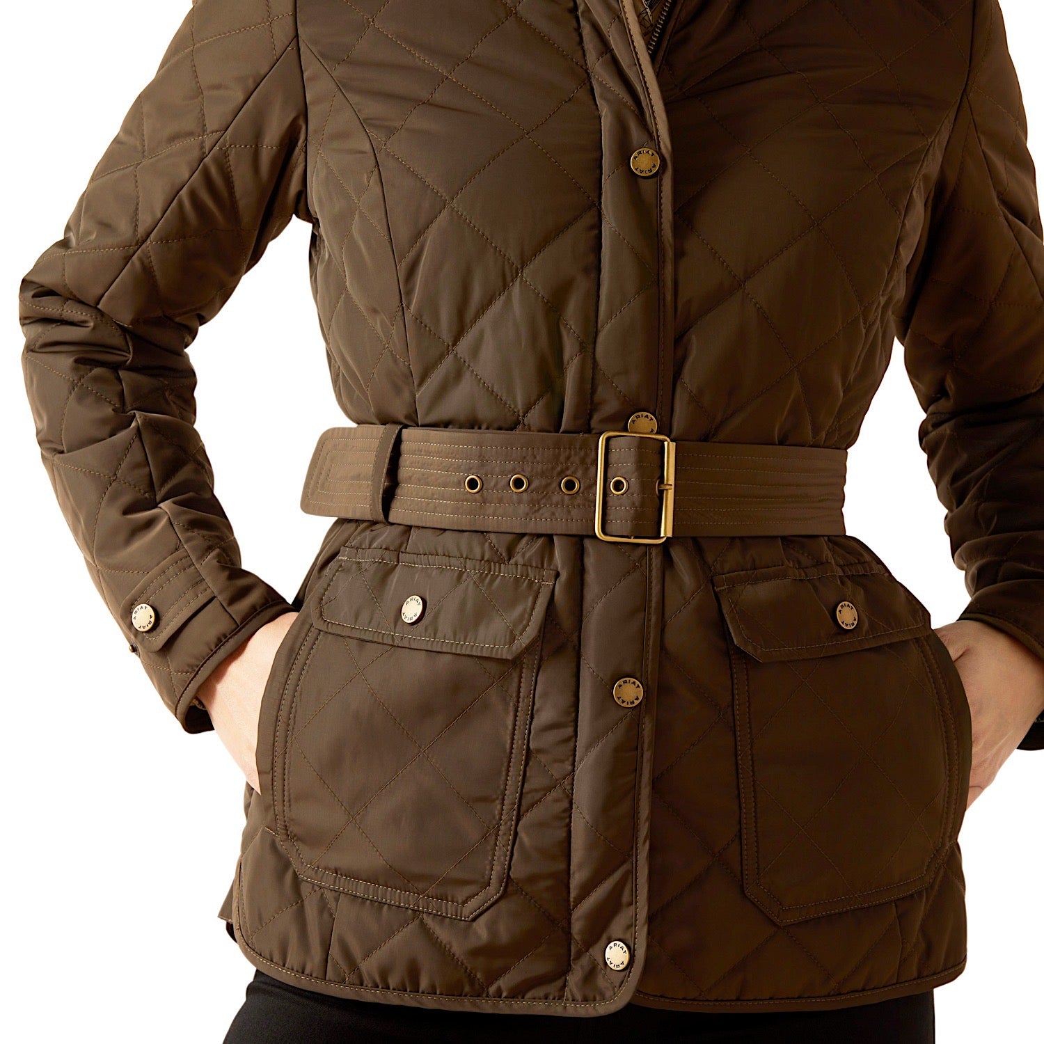 Ariat Women's Woodside Jacket - Waterproof Equestrian Riding Coat for Horseback Riding & Outdoor Activities in Earth Brown
