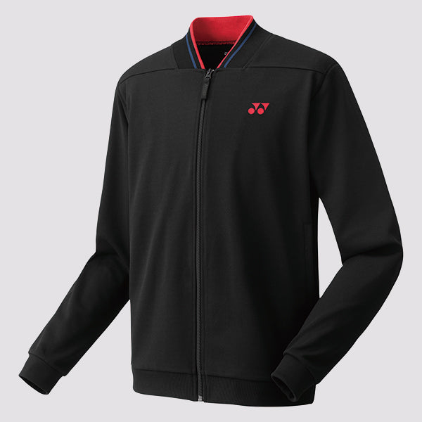Yonex 50075 Unisex Warm Up Jacket - Black | Lightweight Athletic Jacket for Men & Women | Perfect for Tennis, Running & Outdoor Sports