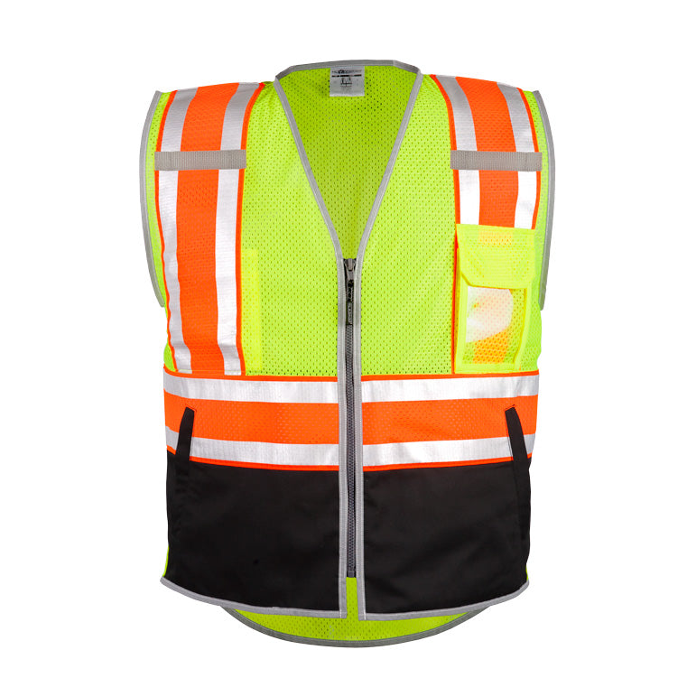 ML Kishigo Men's Premium Brilliant Series Ultimate Reflective Safety Vest - High Visibility Workwear for Construction, Roadside & Nighttime Outdoor Activities