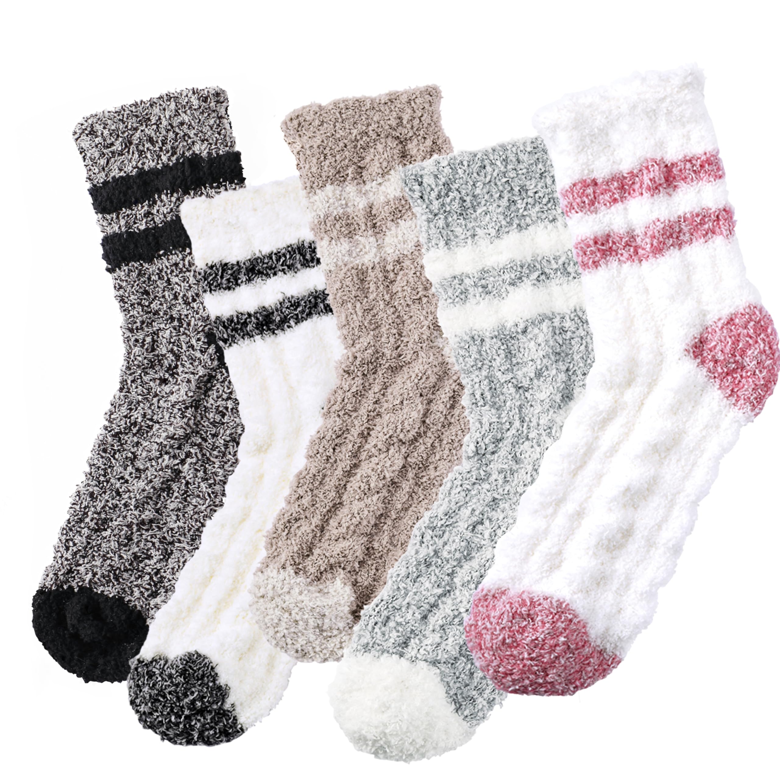 Ultra Soft Women's Fuzzy Socks - Cozy Winter Warm Slipper Socks for Sleeping & Lounging at Home | Gradient Design for Comfort