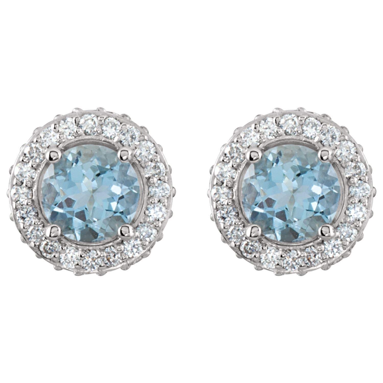 14K Gold or Platinum Round Cut Natural Diamond Stud Earrings for Women | Fine Jewelry Gift for Anniversary, Wedding & Special Occasions | Diamond2Deal