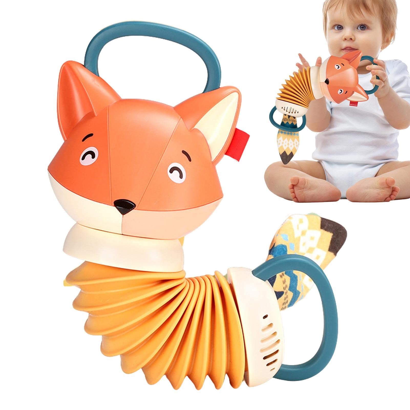 Fox Accordion Toy for Kids - Musical Instrument with Sound Effects | Educational & Fun Baby Toy for Early Learning, Music Play & Exercise | Perfect for Birthday Gifts & Preschool Activities