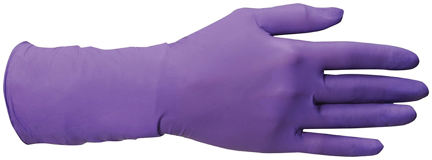 Halyard Health 50603 Purple Nitrile Exam Gloves - Powder Free, Disposable, Large Size (500 Count/Case) - Ideal for Medical, Dental, Laboratory & Food Handling Safety
