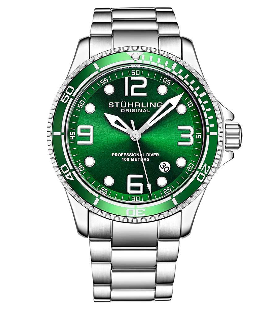 3930 Quartz 43mm Diver Watch - Waterproof Stainless Steel Sports Watch for Men - Perfect for Swimming, Diving & Outdoor Adventures