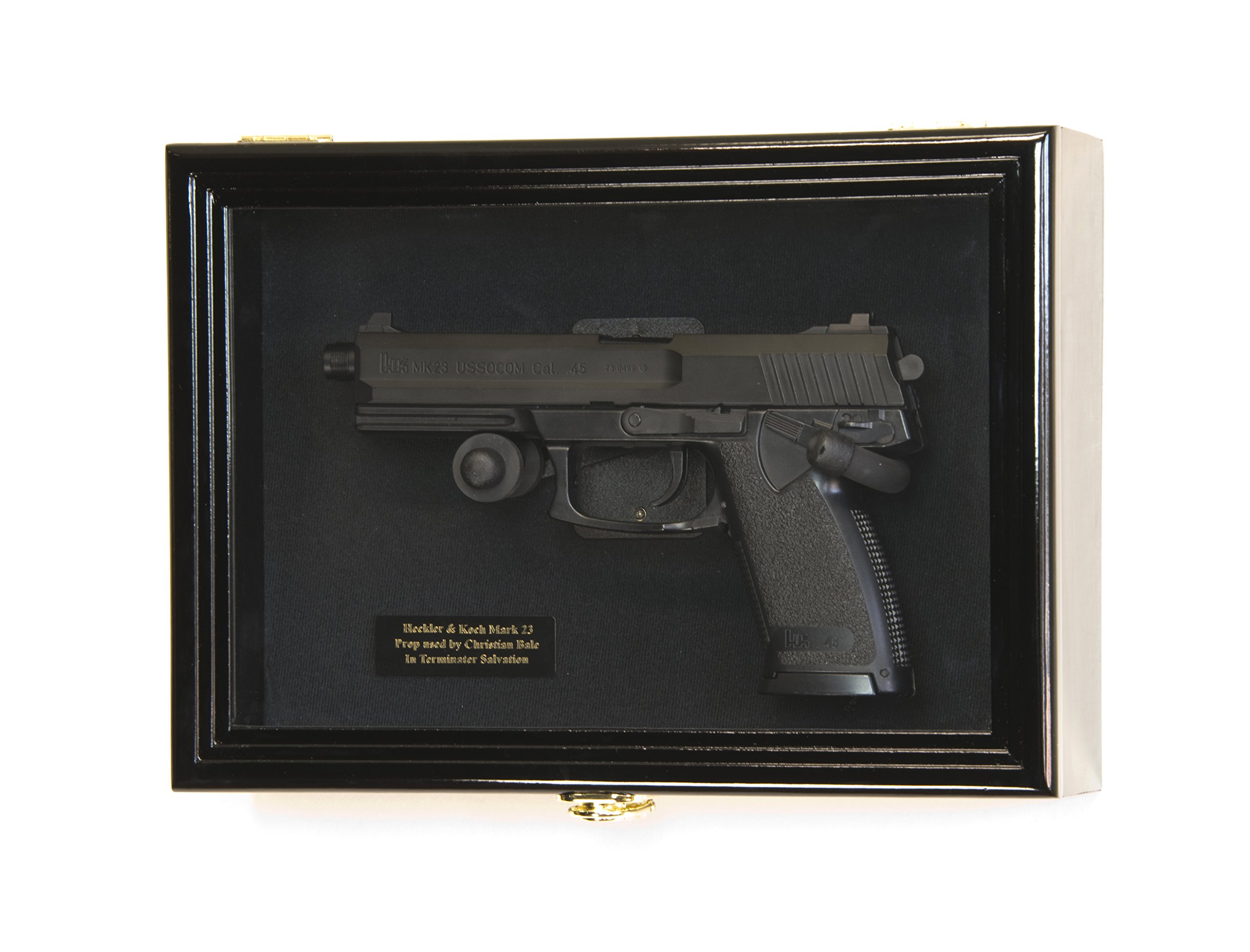 Premium Single Pistol Display Case - Solid Hardwood Wall Mounted Gun Cabinet for Handgun Storage & Protection | Perfect for Home, Office, or Gun Range Display