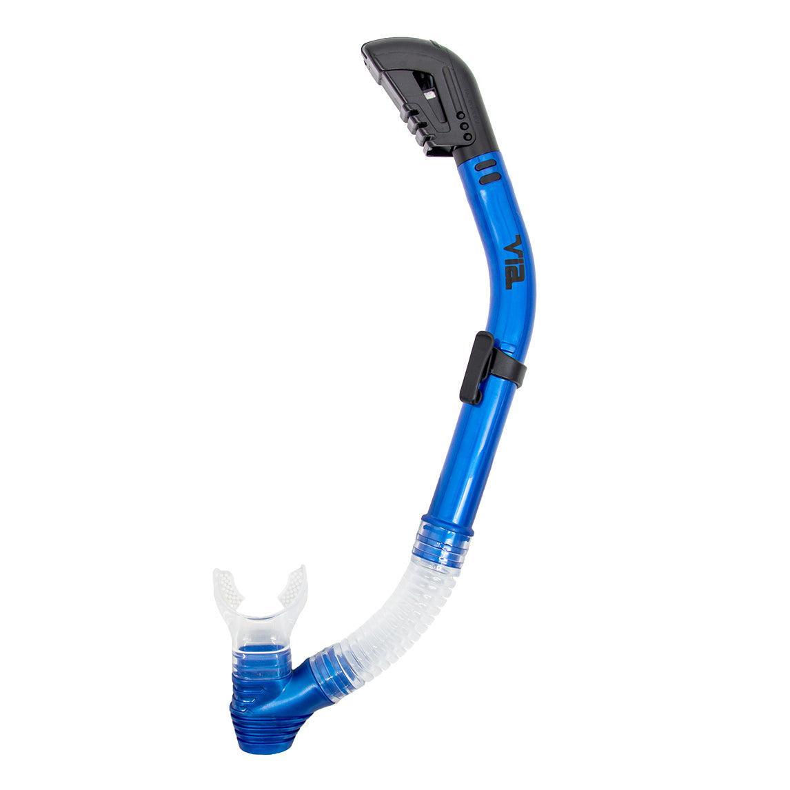 Genesis Dry Snorkel with Dry Valve Top & Hypoallergenic Mouthpiece - Perfect for Scuba Diving, Snorkeling, and Beach Vacations