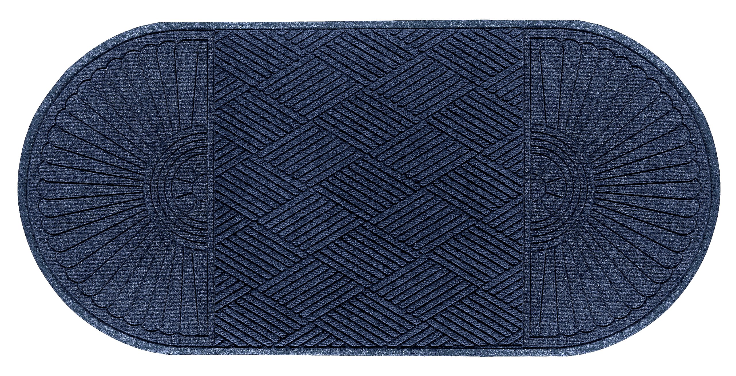 Premium M+A Matting 274 Waterhog Grand Classic Indoor/Outdoor Doormat - 7.1' x 3' Navy Polypropylene Fiber with Non-Slip SBR Rubber Backing - Heavy Duty Entryway Mat for Home, Office & Commercial Use - Weather Resistant Floor Mat for High Traffic Areas