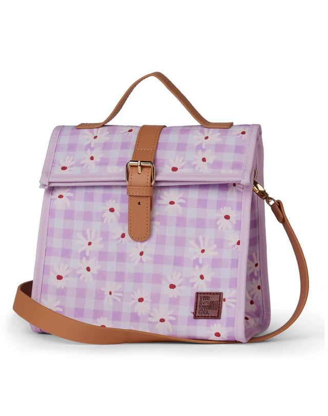 The Somewhere Co Daisy Fields Lunch Satchel - Stylish Insulated Tote Bag for Work, School & Picnics | Perfect for Women's Daily Commute & Outdoor Activities
