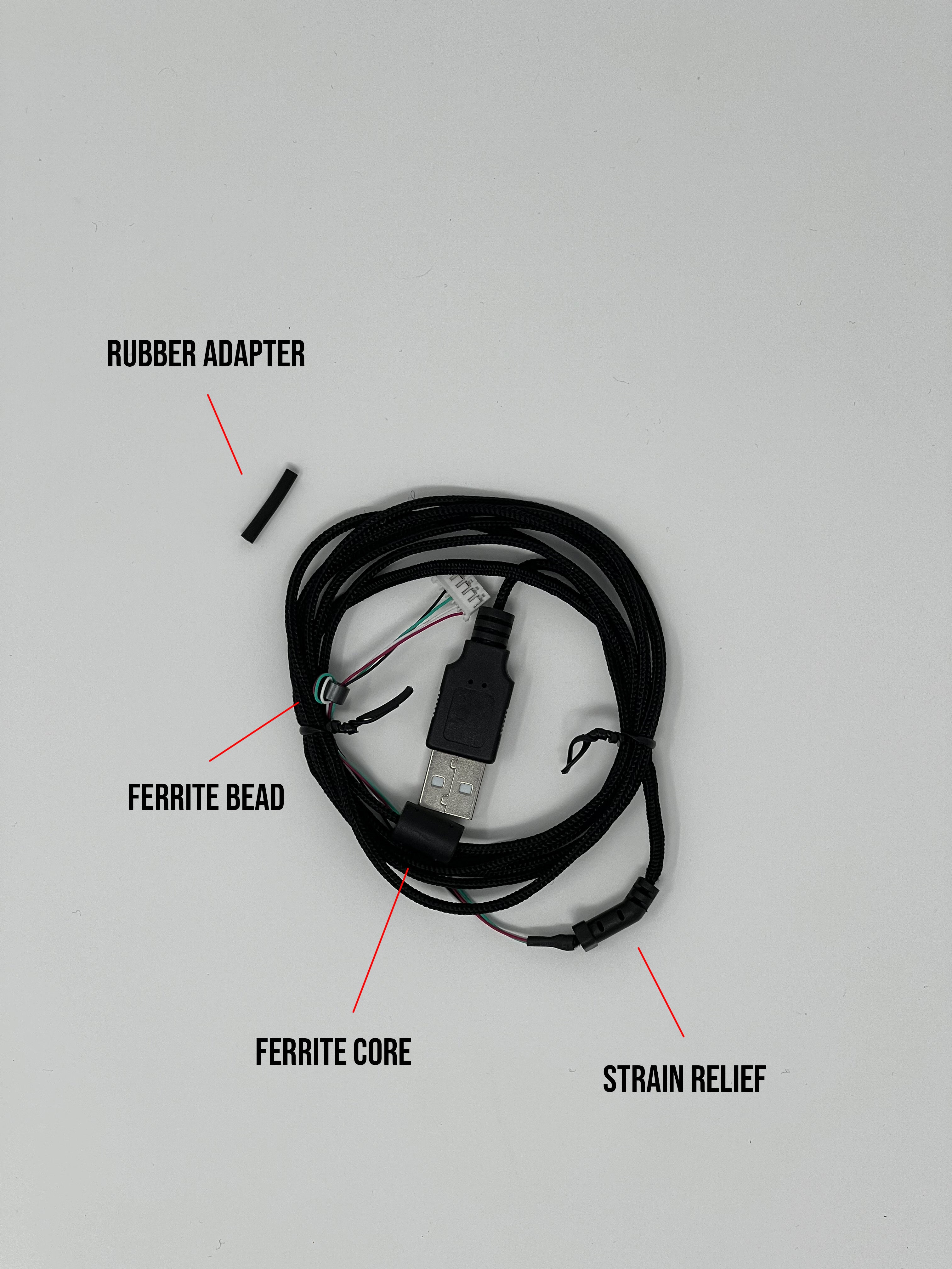 Zowie C Series Gaming Mouse Cable with Rubber Adapter - Durable Braided Cord for Esports & Competitive Gaming - Perfect for FPS, MOBA & PC Gaming Setups