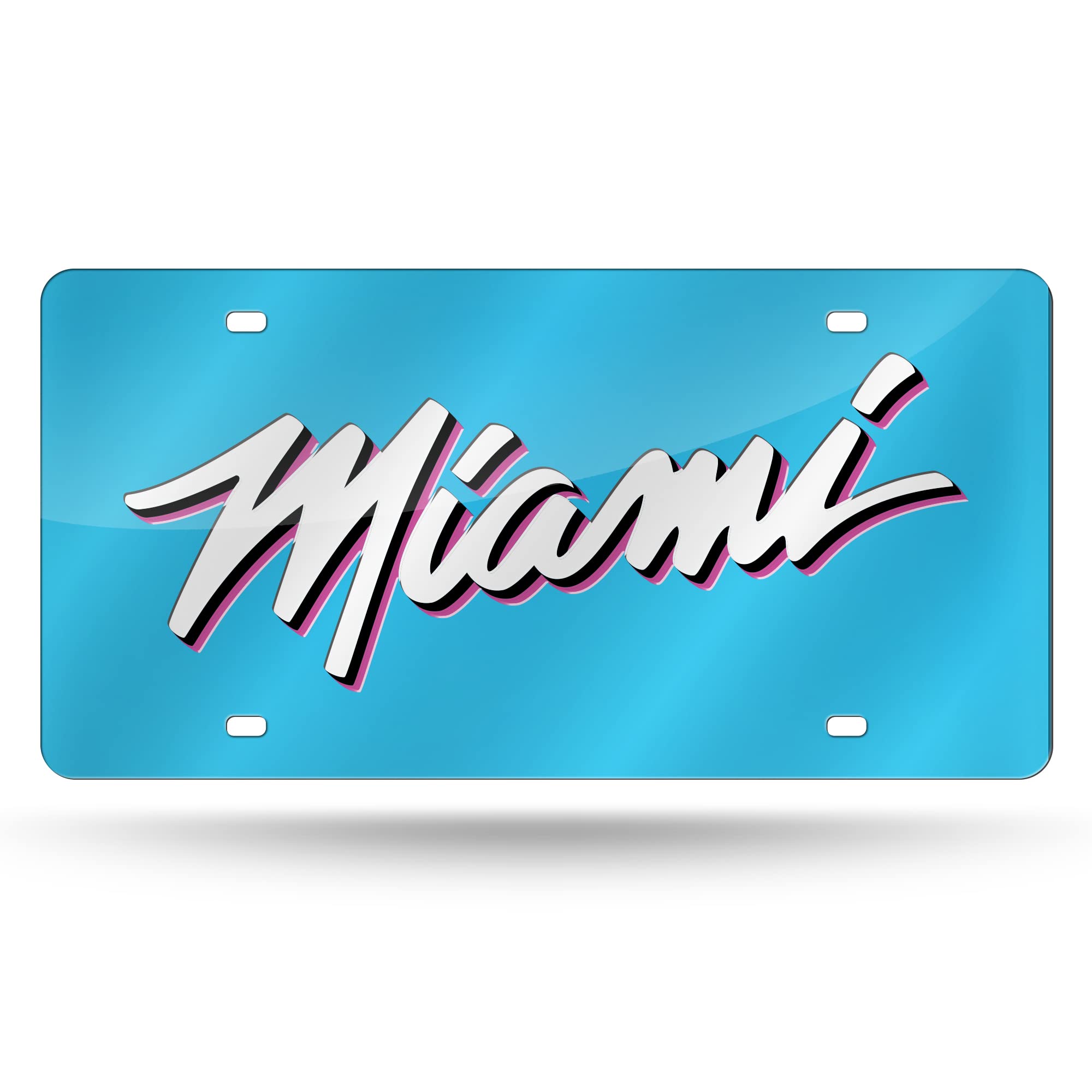 Official NBA Laser Inlaid Metal License Plate Tag - Premium Car Accessories for Basketball Fans - Perfect for Cars, Trucks, Garages & Man Caves