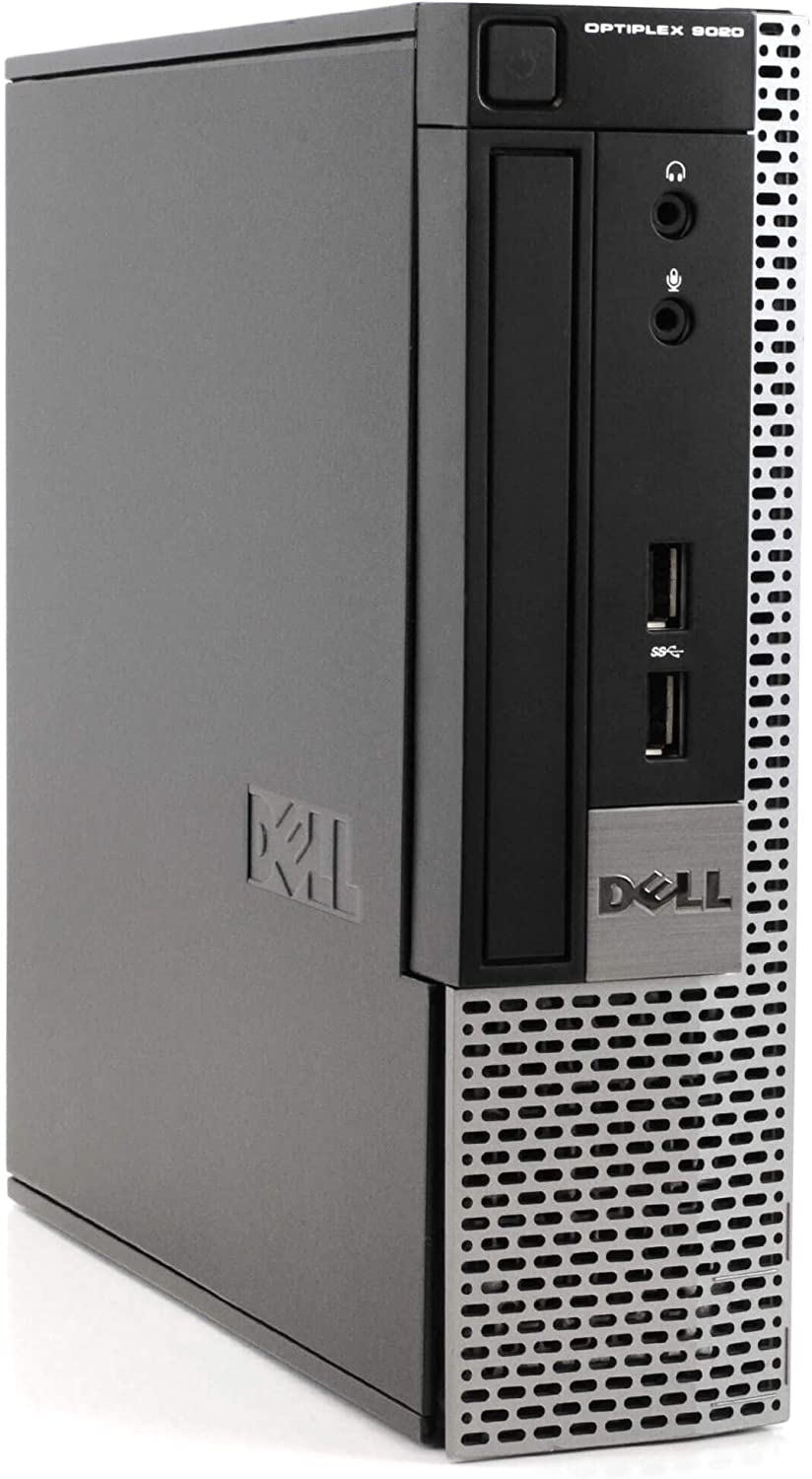 Dell OptiPlex 9020 USFF Ultra Small Desktop PC - Intel Quad Core i5-4590S 3.7GHz, 8GB DDR3 RAM, 128GB SSD, Windows 10 Pro 64-bit - HDMI, DisplayPort, VGA, DVD RW, USB WiFi - 1 Year Warranty - Perfect for Home Office, Business Workstations & Compact Computing Needs