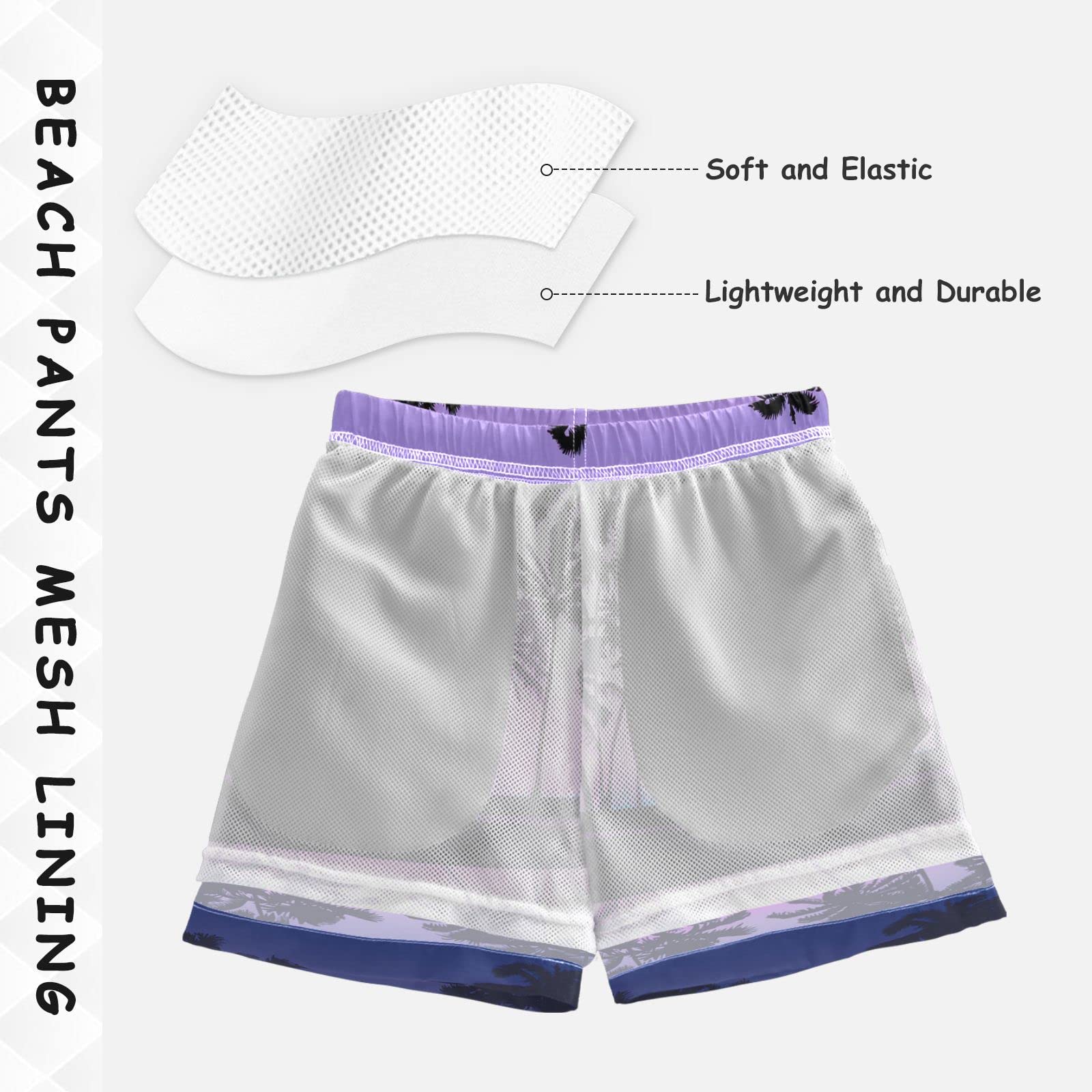 Linqin Spider Web Boys Swim Trunks - Quick Dry Toddler Beach Board Shorts for Kids 2-16 Years | Perfect for Pool, Beach & Water Sports