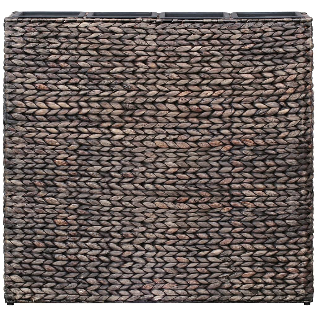 CHARMMA Elevated Garden Planter Box with 4 Water Hyacinth Pots - 14.5lb Brown Raised Bed for Outdoor Gardening, Patio Decor & Small Space Planting