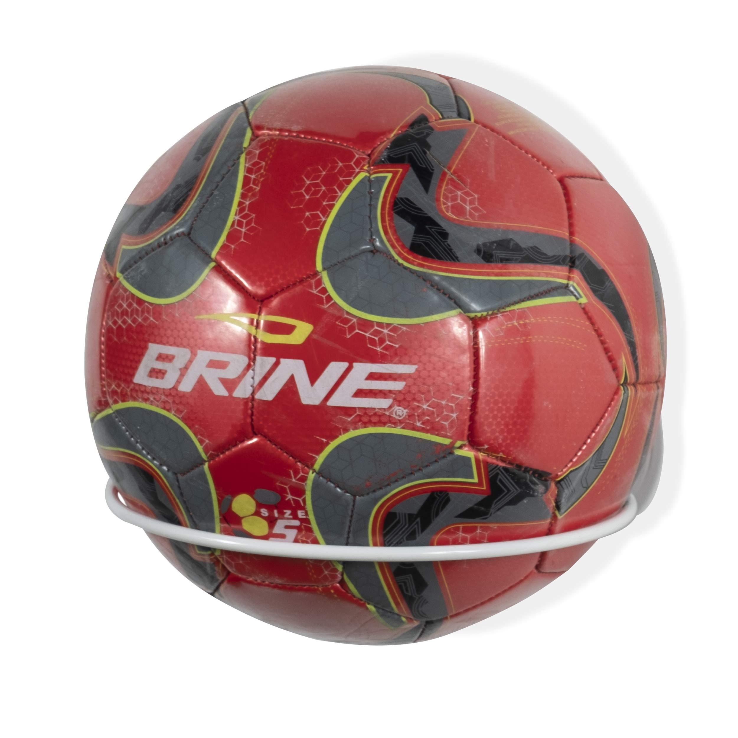 Wall Mount Ball Storage Rack - Metal Sports Ball Holder Organizer for Basketball, Football, Soccer | Space-Saving Garage, Playroom & Gym Organization Solution