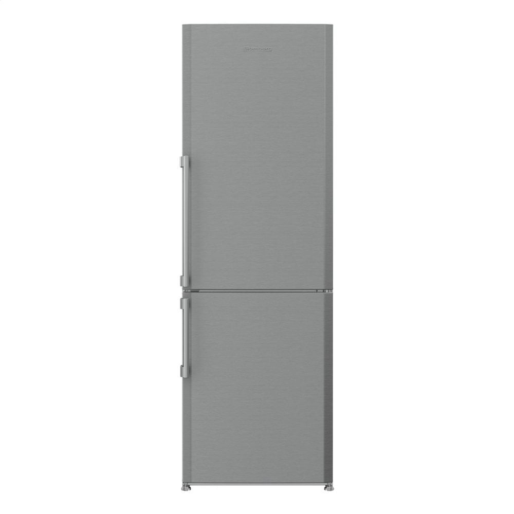 Blomberg BRFB1322SS 24-Inch 13 Cu Ft Bottom Freezer Refrigerator with Built-In Ice Maker - Stainless Steel - Perfect for Small Kitchens, Apartments & Office Spaces