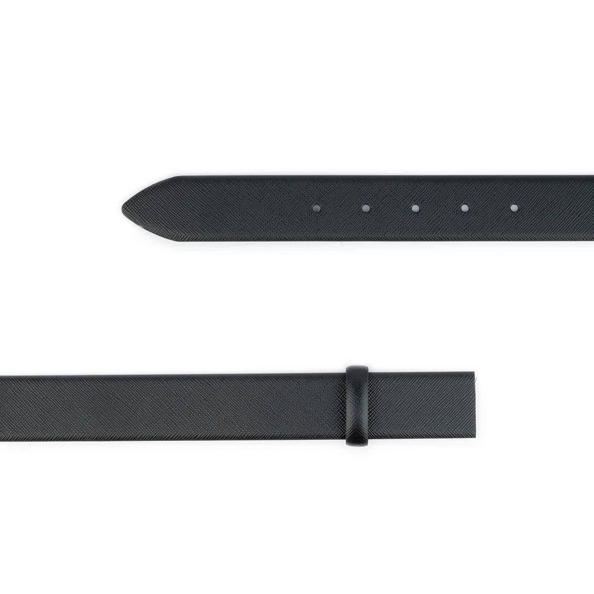 Genuine Black Saffiano Leather Belt Strap Replacement for Salvatore Ferragamo Men's Buckle | Premium Dress Belt for Business, Office & Formal Occasions