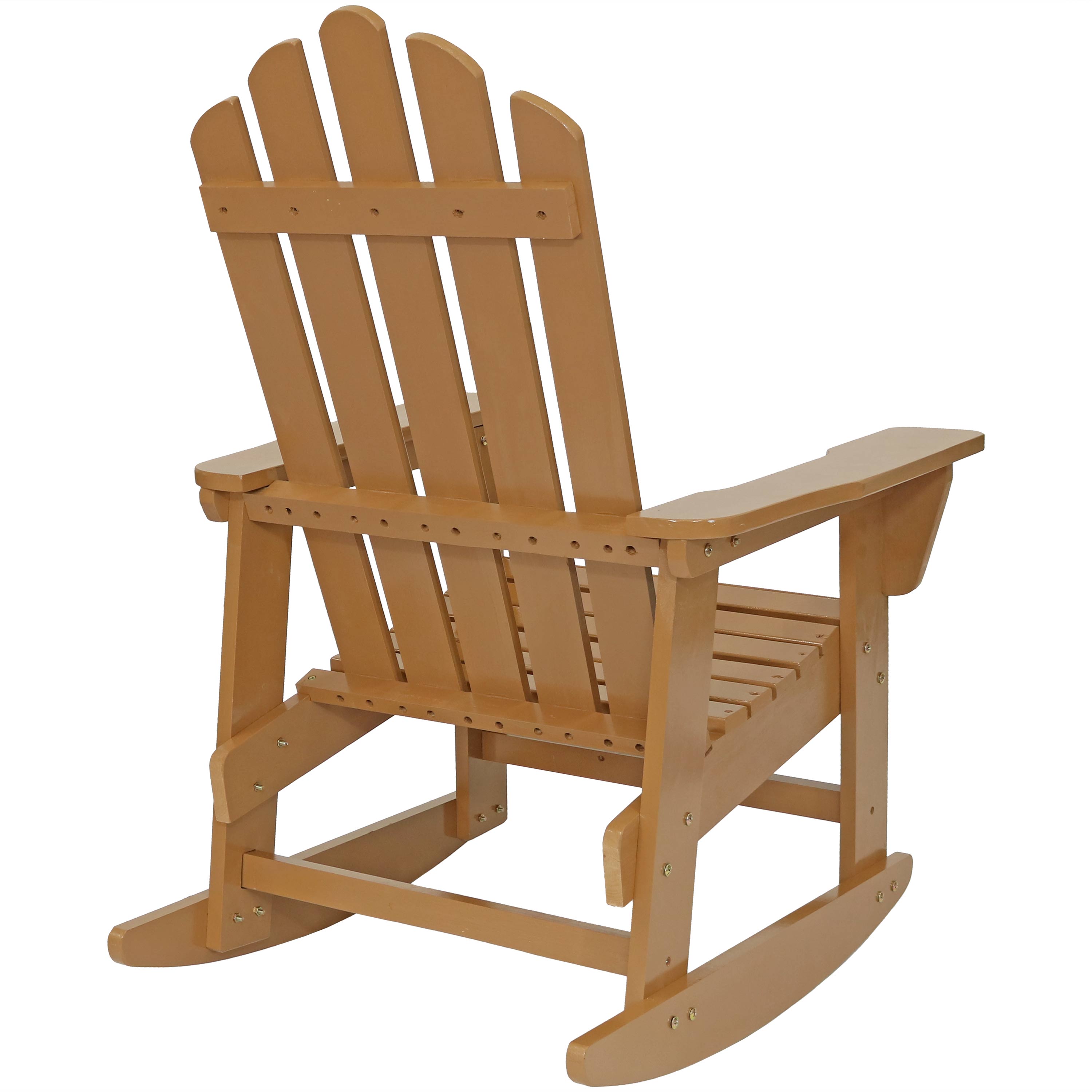 Premium Cedar Wood Adirondack Rocking Chair for Outdoor Patio, Garden & Porch - Comfortable Wooden Rocker with Weather-Resistant Finish - Perfect for Relaxing, Sunbathing & Backyard Decor