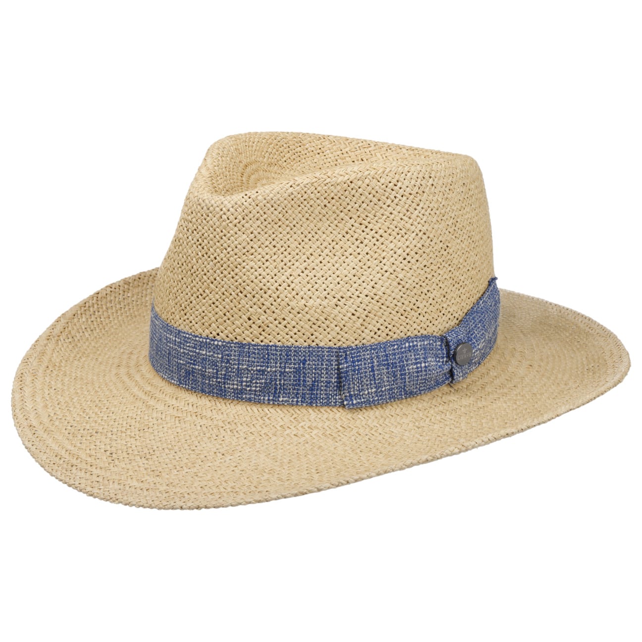 Lierys Blue Band Western Straw Hat - Cowboy Hat for Men & Women - Sun Protection, Fashionable Summer Hat for Outdoor, Rodeo, Beach, and Country Events