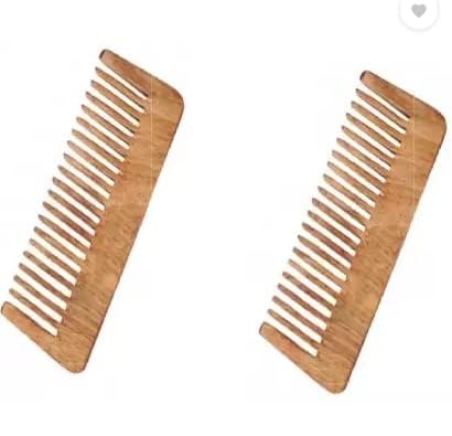 Aradhya Priyal Kacchi Neem Wooden Comb for Hair Growth & Hairfall Control | Anti-Dandruff & Frizz Control Comb | Treated with Neem Oil | Perfect for Men & Women | Use for Daily Hair Care & Scalp Massage