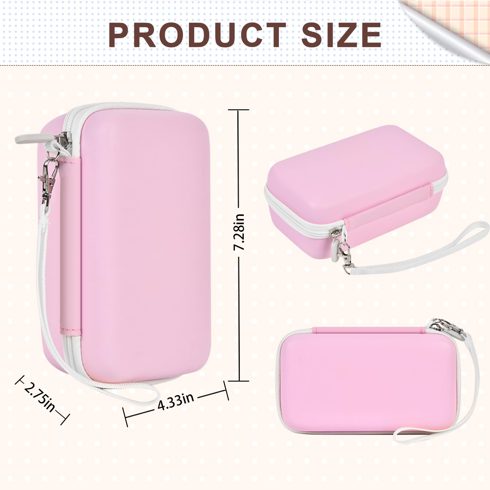 Pink Instant Print Camera Case Compatible with DylanTo, Anchioo, Esoxoffore, Ytetcn, Weefun, Gktz & Amzelas - Kids Camera Storage Holder & Accessories Organizer (Box Only) - Perfect for Travel, Parties & School Projects