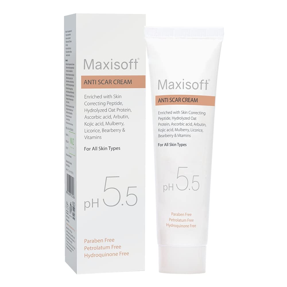 Maxisoft Anti Scar Cream for Acne & Pimple Removal - Dark Spot Corrector, Pigmentation & Blemish Treatment - pH Balanced Facial Cream (25g) - Perfect for Post-Acne Care & Daily Skin Brightening