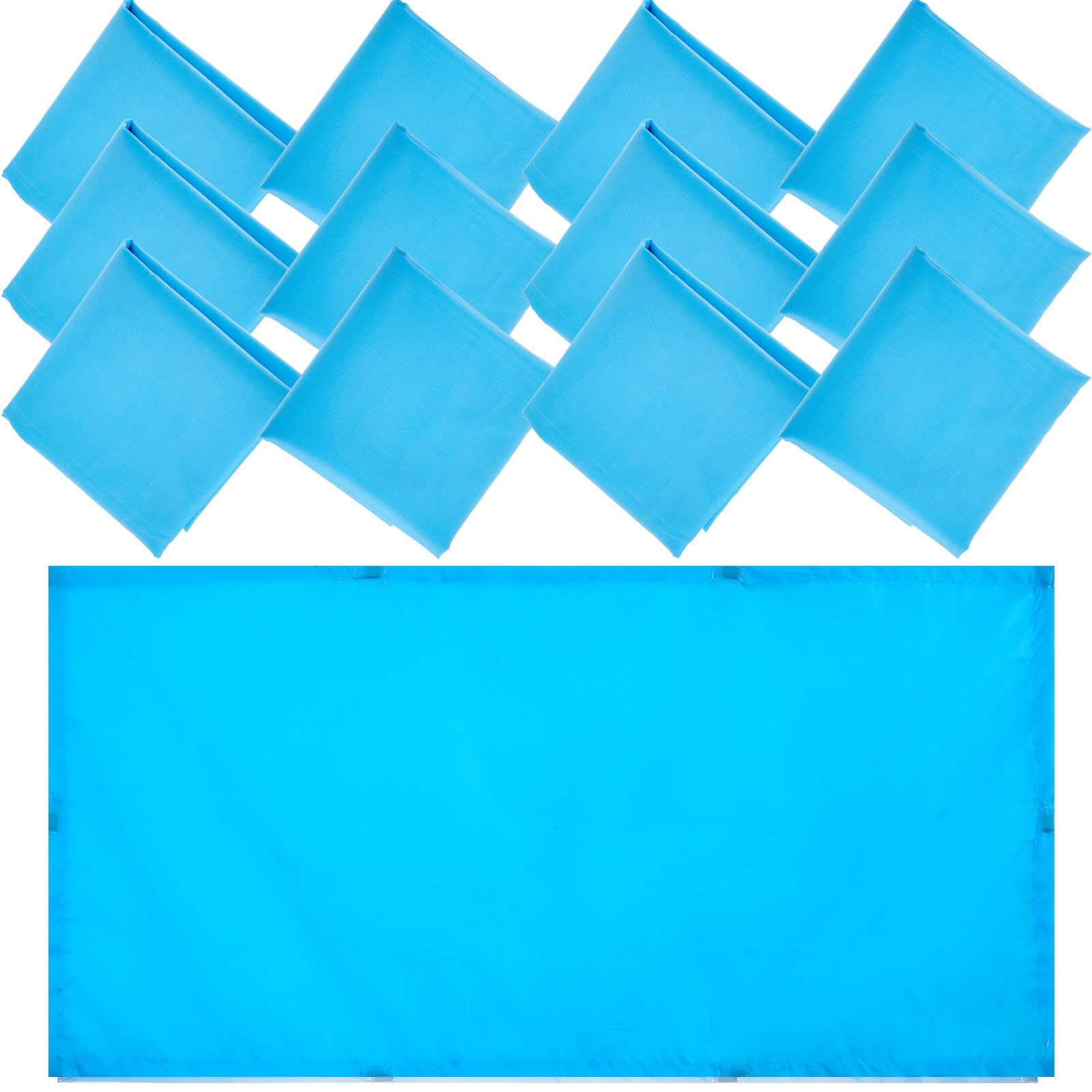 Hortsun 12 Pack 2x4 ft Fluorescent Light Covers - Magnetic Ceiling Light Filters & Diffusers for Classrooms, Offices, Hospitals (Blue) | Reduce Glare & Improve Lighting in Drop Ceiling Spaces