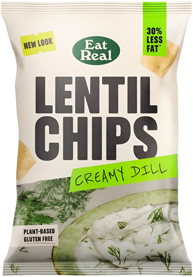 Eat Real Lentil Chips 10 Pack (95g Each) – Vegan, Gluten Free, Low Fat Healthy Snacks | Crunchy Plant-Based Protein Chips for Parties, Picnics & On-the-Go Snacking