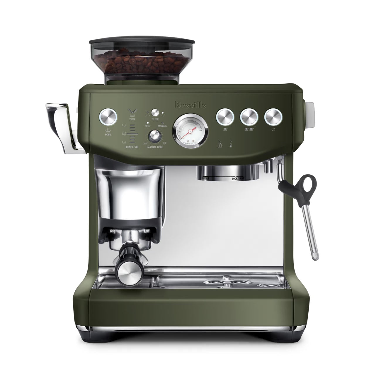 Breville Barista Express Impress Espresso Machine - Semi-Automatic Coffee Maker with Built-in Grinder & Steam Wand - Perfect for Home Baristas & Coffee Lovers
