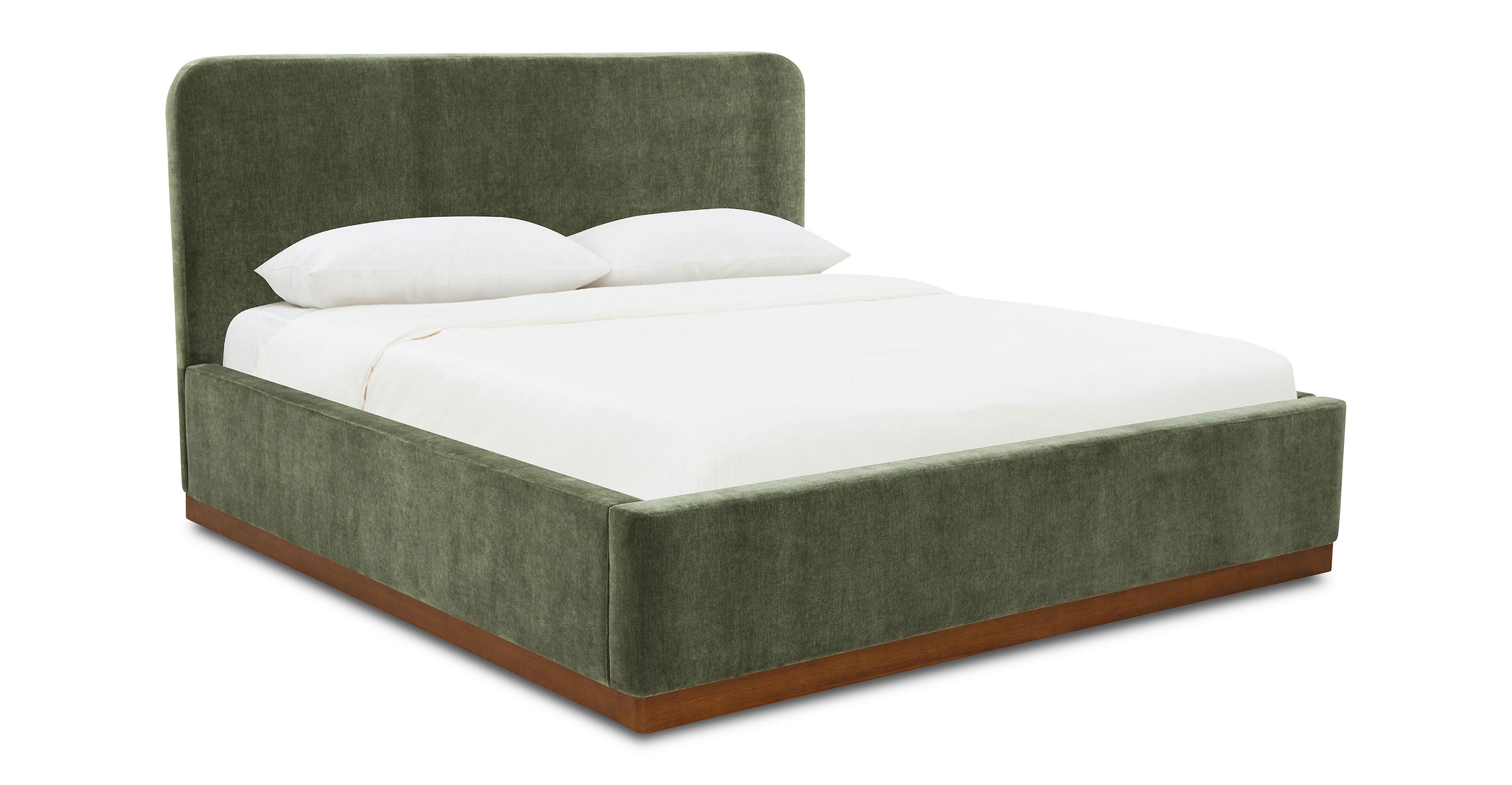 Elegant Mantua Bed Frame - Queen Size Upholstered Platform Bed with Wooden Slats - Perfect for Modern Bedrooms & Guest Rooms