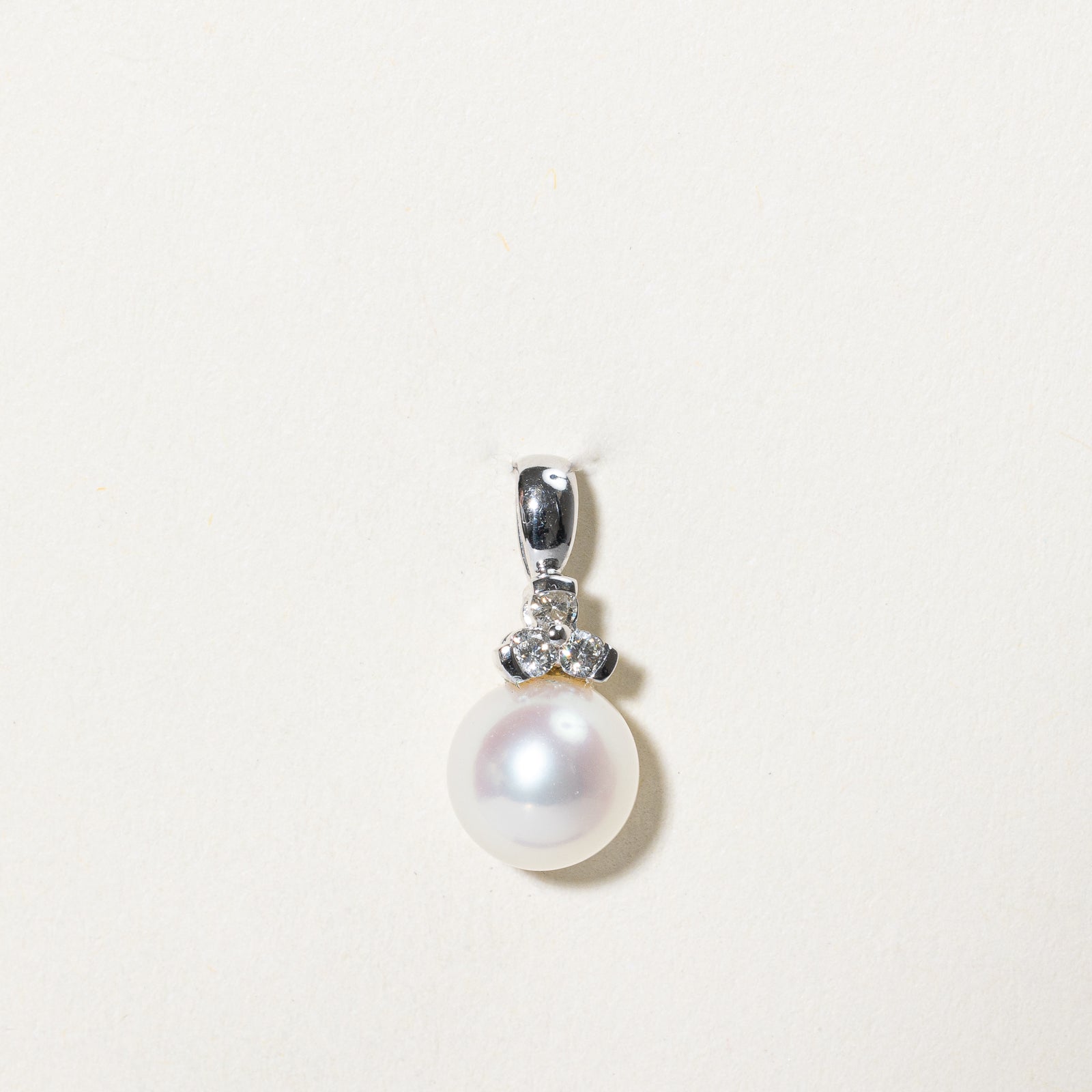 Exquisite 0.08ctw Pearl & Diamond Pendant Necklace - Elegant Jewelry Gift for Women - Perfect for Weddings, Anniversaries & Special Occasions