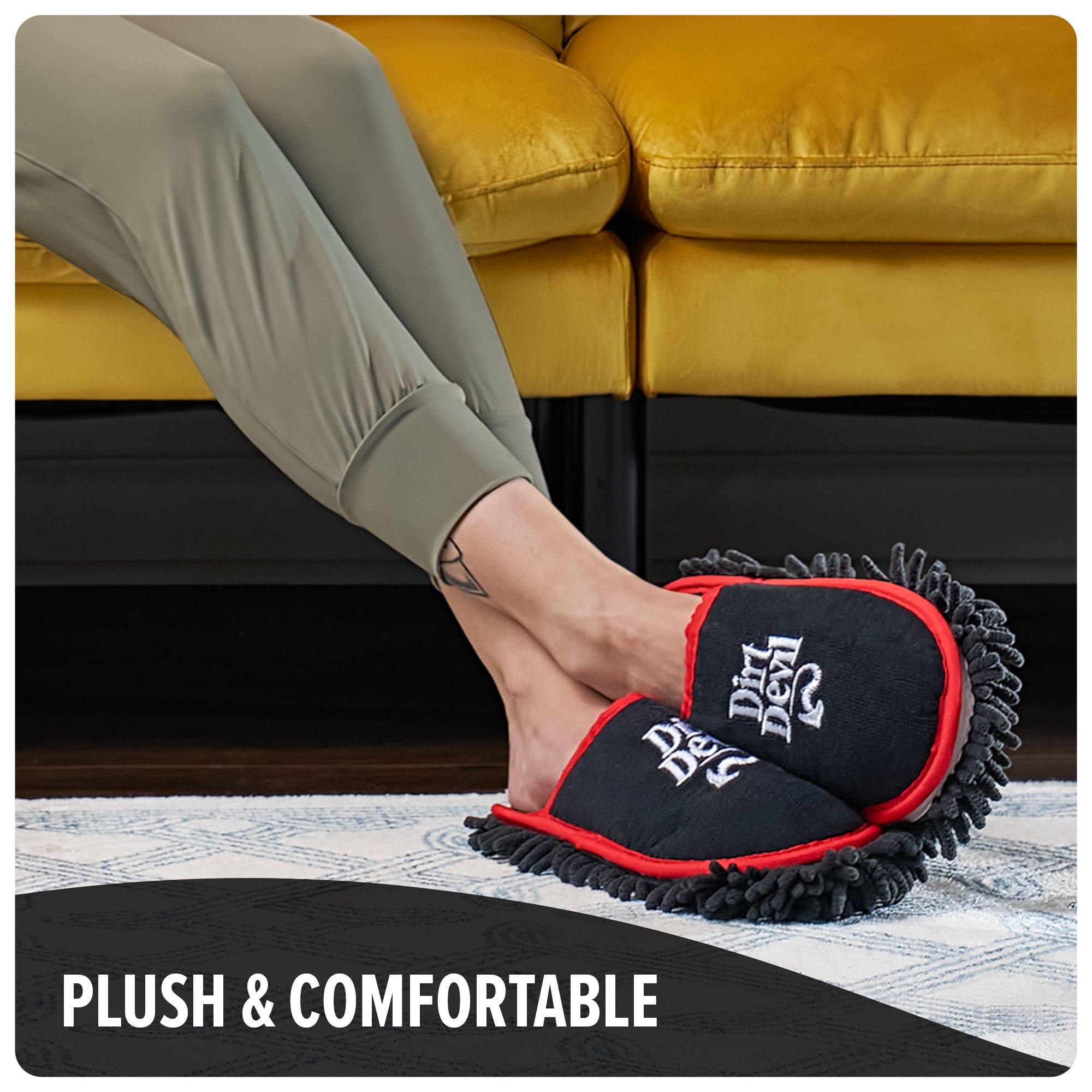 Non-Slip Cleaning Slippers for Floors - 2 Pack Microfiber Mop Slippers - Perfect for Mopping, Dusting & Pet Hair Removal at Home