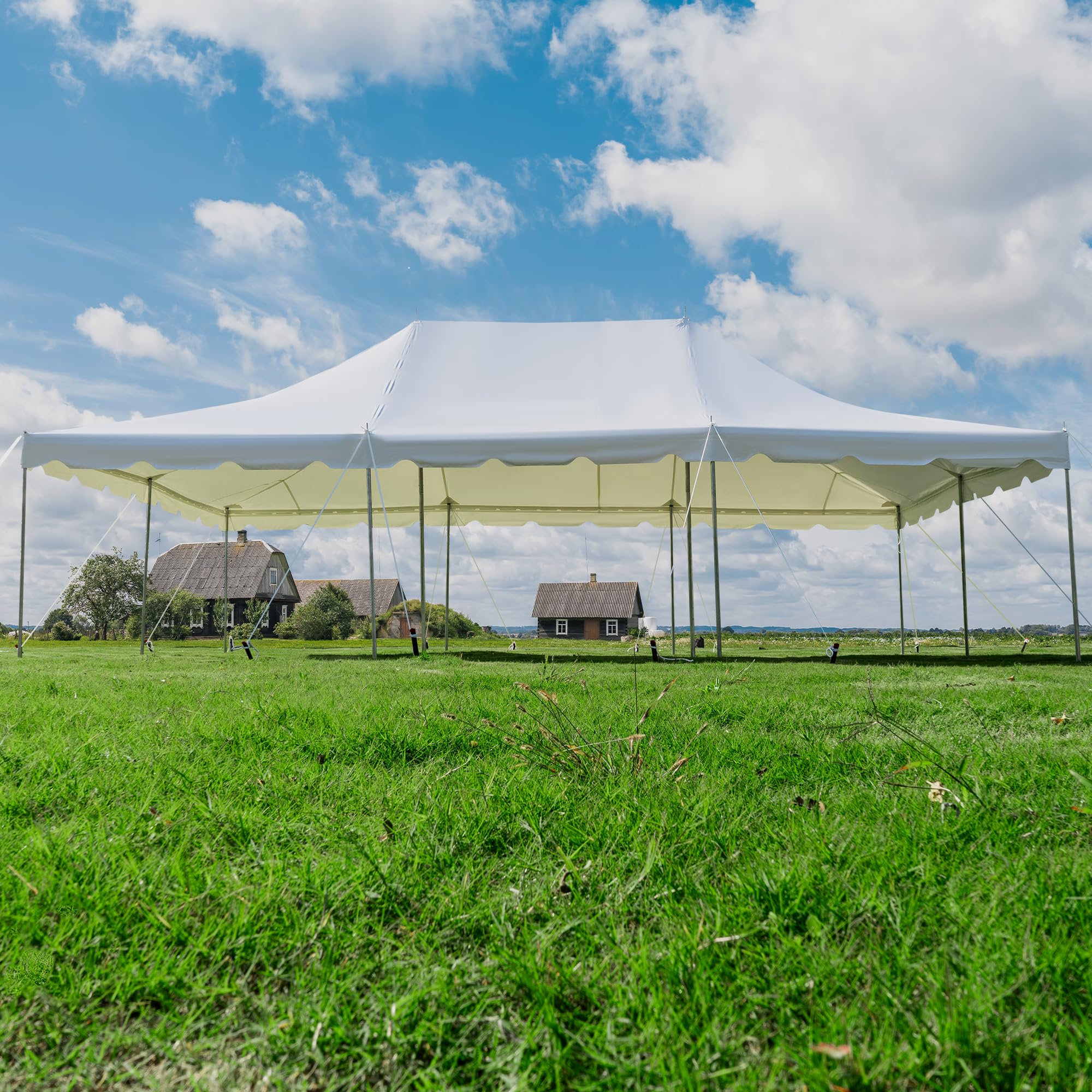 EROMMY 20x30 FT Canopy Pole Tent - Heavy Duty Outdoor Shelter for Camping, Beach Parties, and Backyard Events