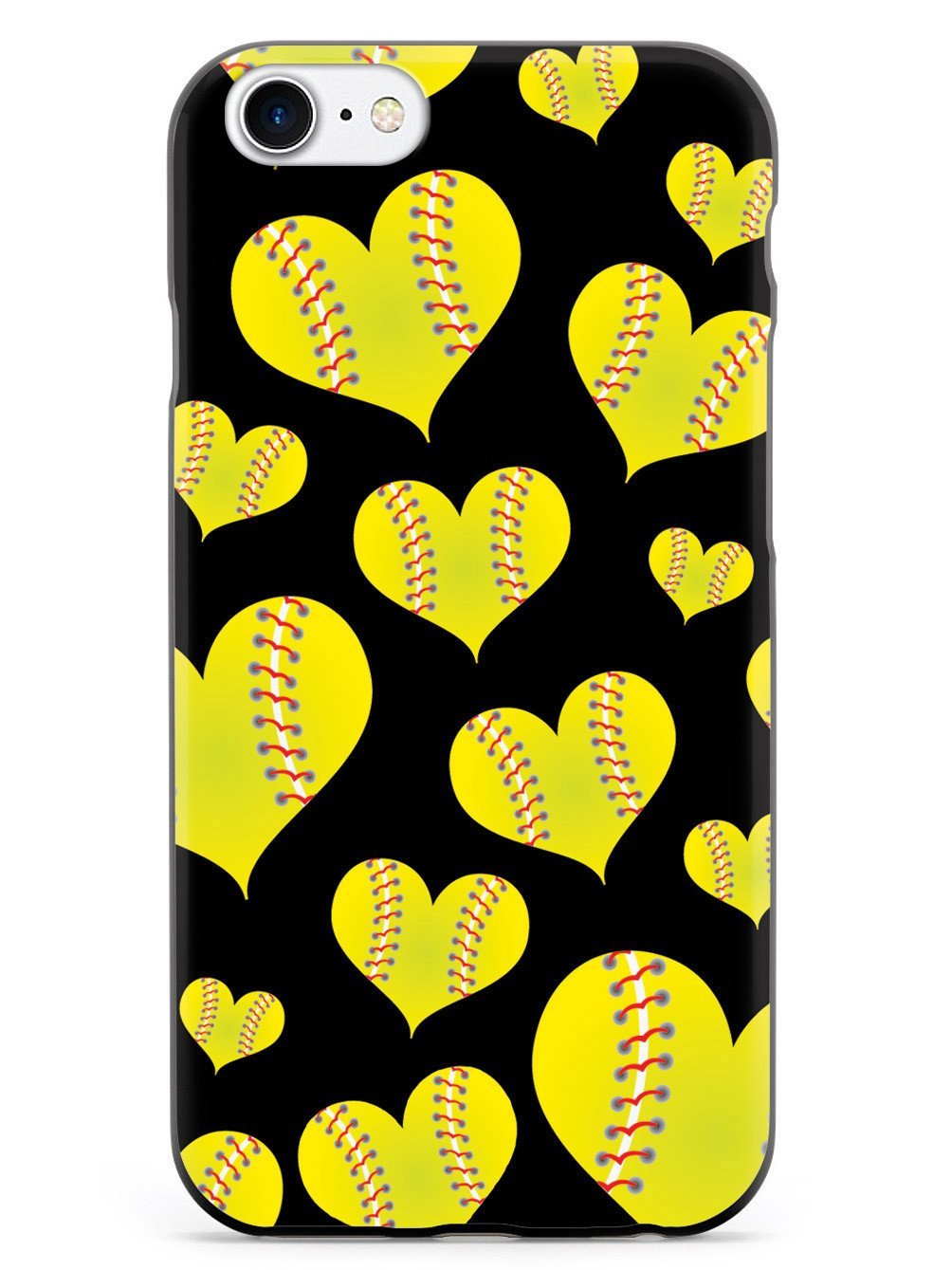 **Inspired Cases for iPhone SE - 3D Textured Protective Phone Cover with Softball Heart Design - Shockproof & Slim Fit for Apple iPhone SE (2020/2022) - Perfect for Sports, Work & Everyday Use**