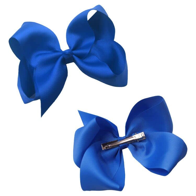 2 Pcs Ribbon Hair Bow Clips - Elegant Barrettes & Ponytail Holders for Women & Girls (6 Inch) | Perfect for Christmas, Weddings, Birthdays & Valentine's Day | Hair Styling Accessories for Parties, Prom & Everyday Wear