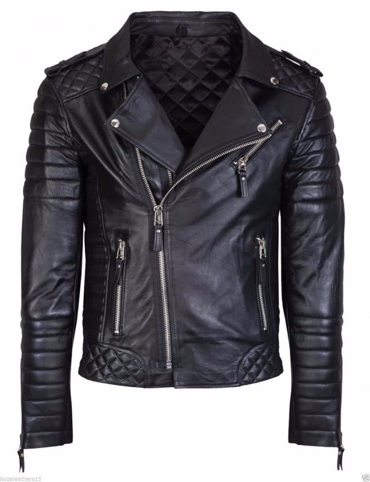 Brand Me Men's Genuine Leather Pure Lambskin Biker Jacket MM001 - Stylish Motorcycle Jacket for Riding & Casual Wear - Perfect for Bikers & Fashion Enthusiasts
