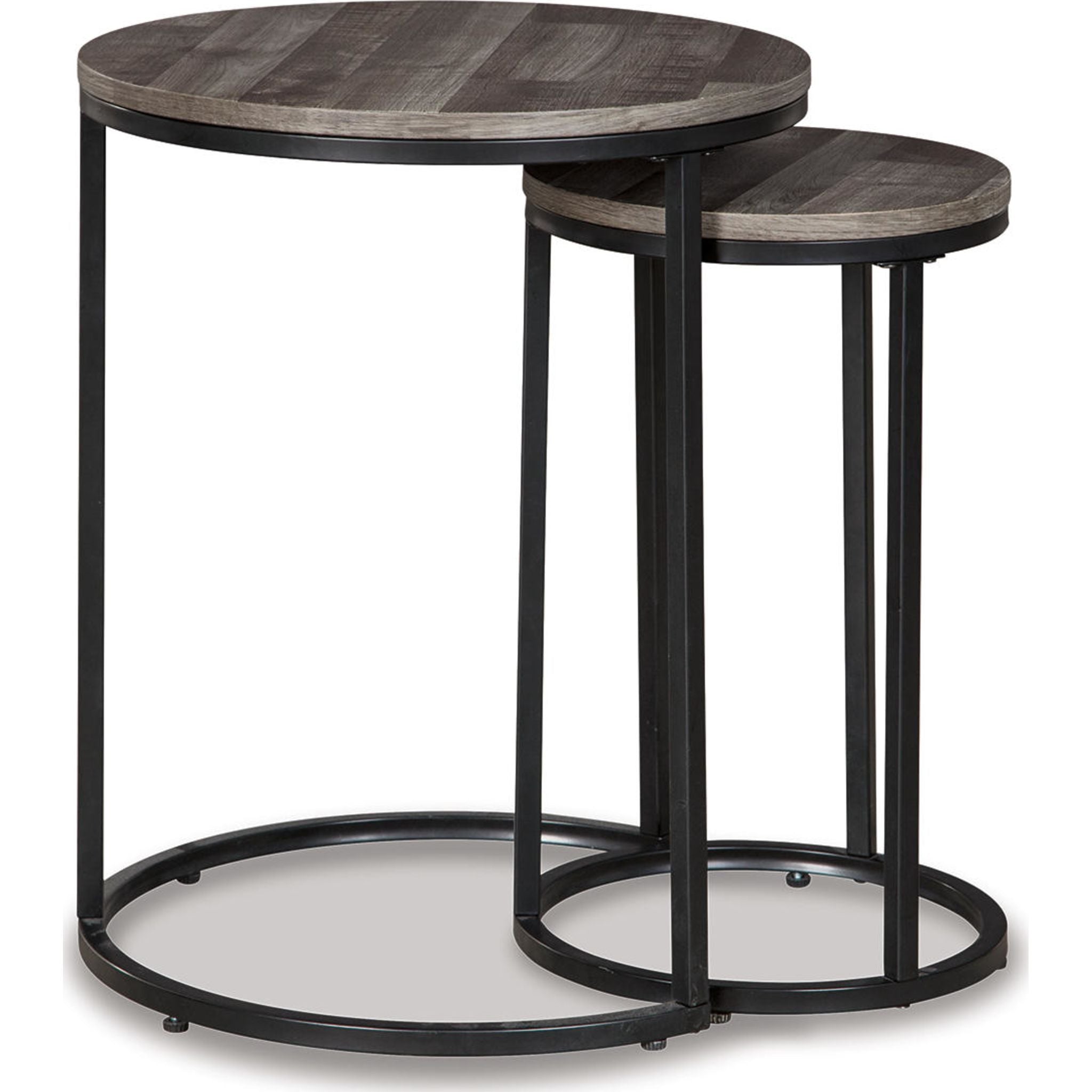 Briarsboro Accent Table Set of 2 - Modern Gray and Black Side Tables for Living Room, Bedroom or Office - Perfect for Coffee, Lamp or Decor Display