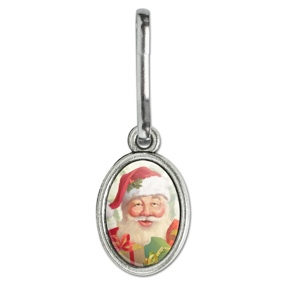 Vintage Santa Claus Zipper Pull Charms - Christmas Holiday Decorative Accessories for Bags, Suitcases & Backpacks | Festive Gift Idea for Winter Travel & Party Season