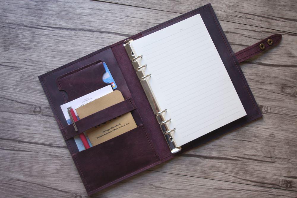 Refillable Purple Leather Sketchbook - Premium A5 Notebook for Artists, Writers & Students - Perfect for Drawing, Journaling & Note-Taking